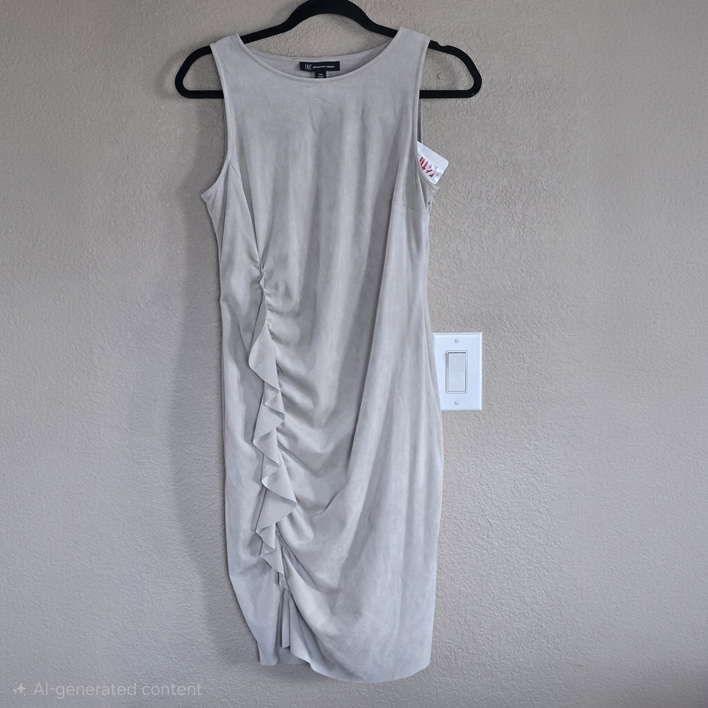 NWT INC International Concepts Light Tan Midi Dress Deadstock Petite Medium